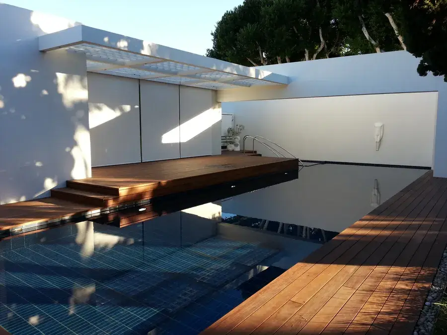 Luxurious pool on a cabana, custom designed and built by BTX.