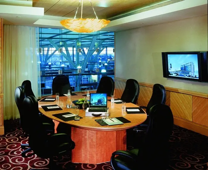 Conference room at the Fairmont Hotel with privacy-providing drapery solution.